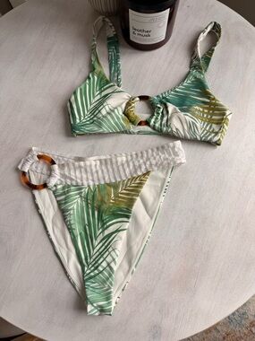 Lovewave In the Jungle Bikini Set - Green & White